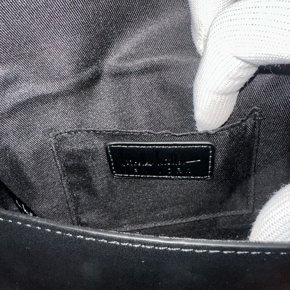 Nicole Miller New York purse Women's small Satchel Handbag black white snake - Picture 5 of 7